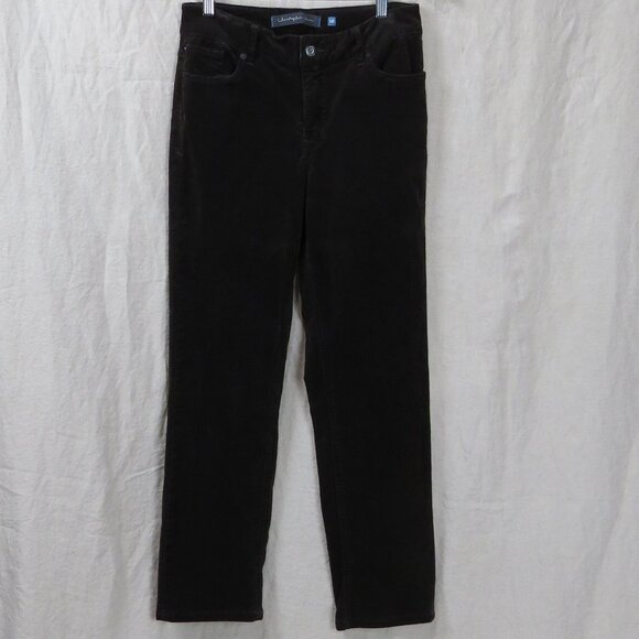 Christopher Blue Corduroy Pants Straight Leg SIZE 10 Brown Stretch - Picture 1 of 7